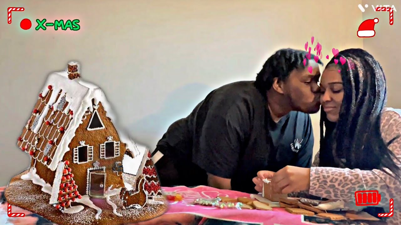 Me and My Girlfriend Built A Gingerbread house (Fail) 🎄|| VLOGMAS DAY 6&7 ||🎄