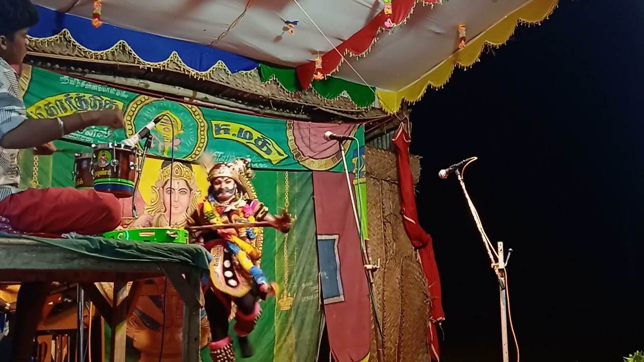 மகமாயி நாடகம் பொண்குண்டுப்பட்டி கருப்புசாமி ஆட்டம்