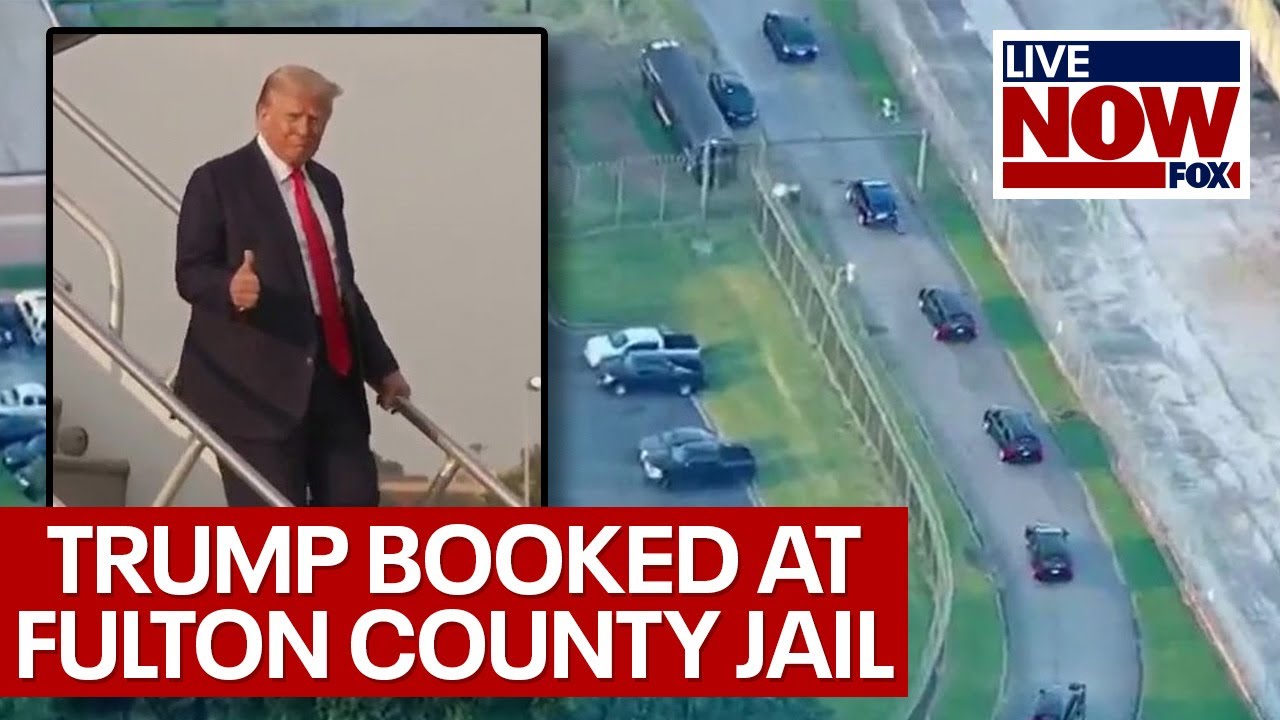 Trump booked at Fulton County Jail, will get mugshot | LiveNOW from FOX