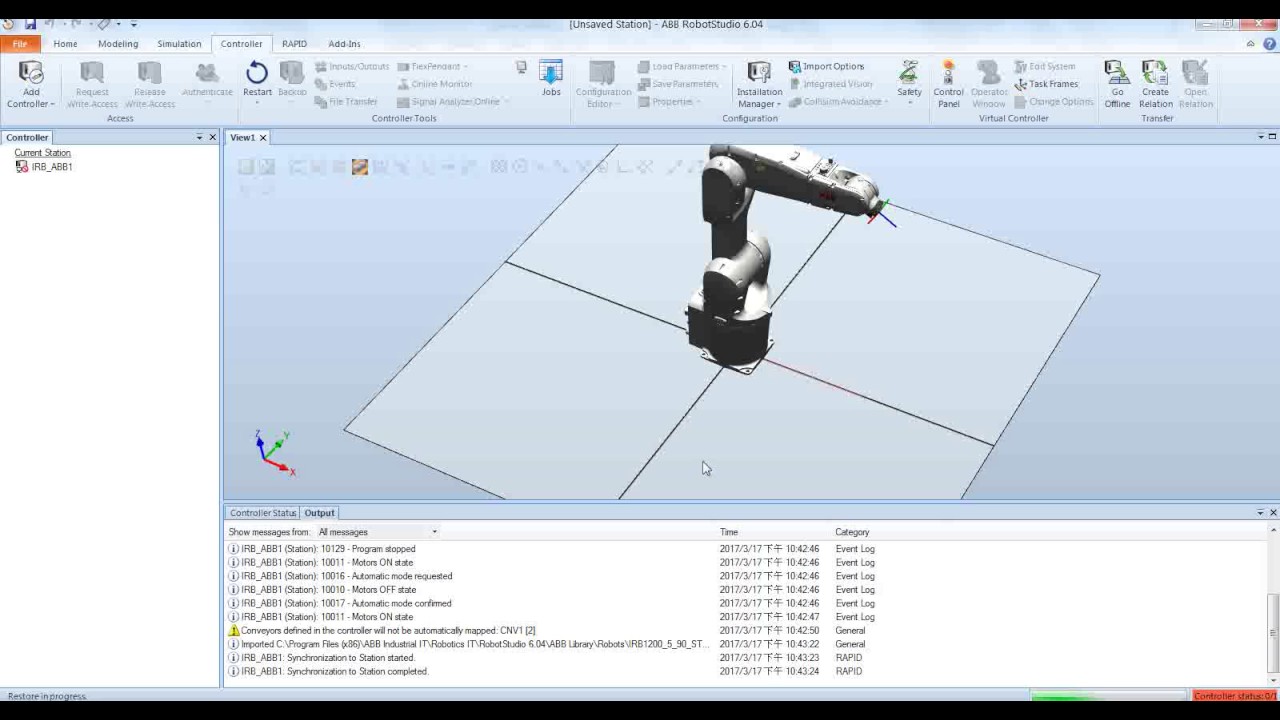 ABB RobotStudio 6.04 How to build a virtual robot from real backup