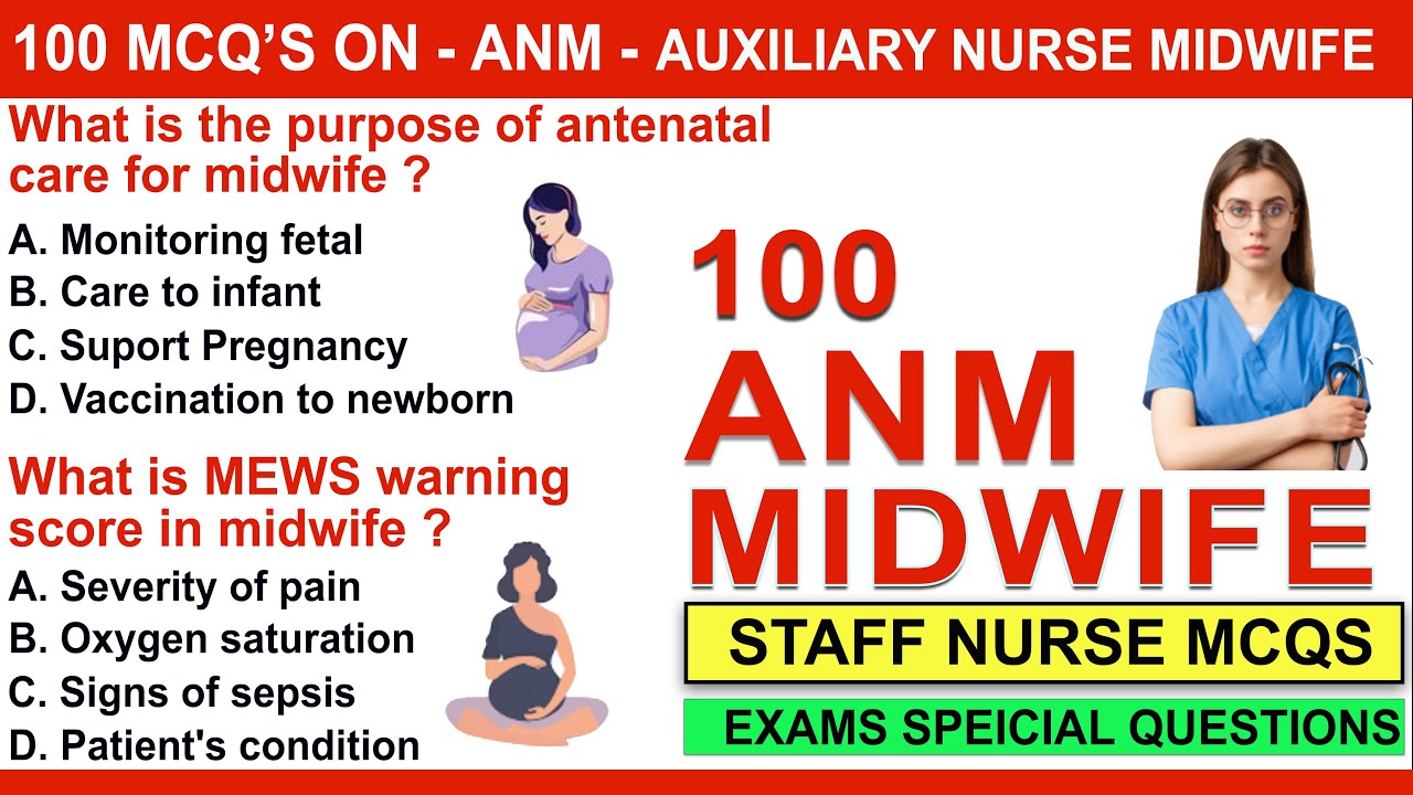 100 midwifery question and answer | anm nursing question paper | sraff nurse question and answers