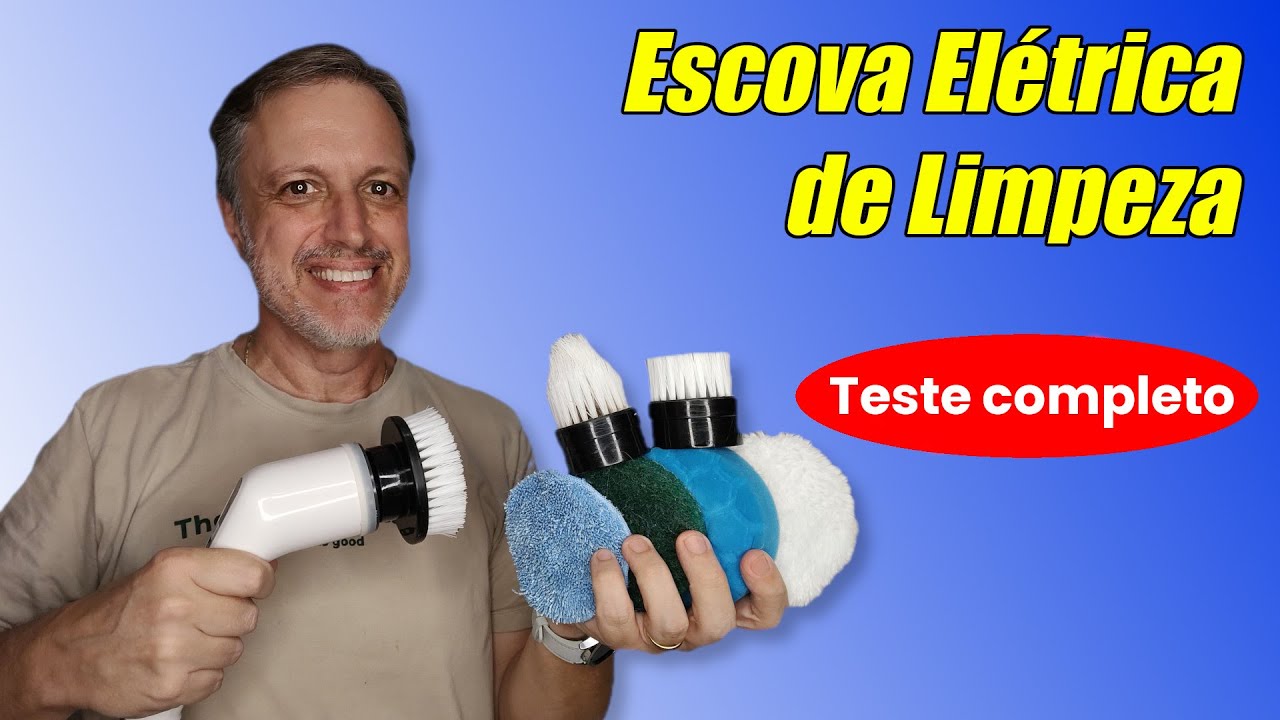 Escova El&eacute;trica Girat&oacute;ria de Limpeza | Teste Completo