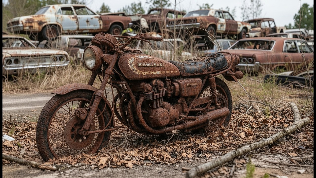 We Found an Abandoned Kawasaki Z1 1973 Bike in a Rusty Barn – Full ASMR Restoration!