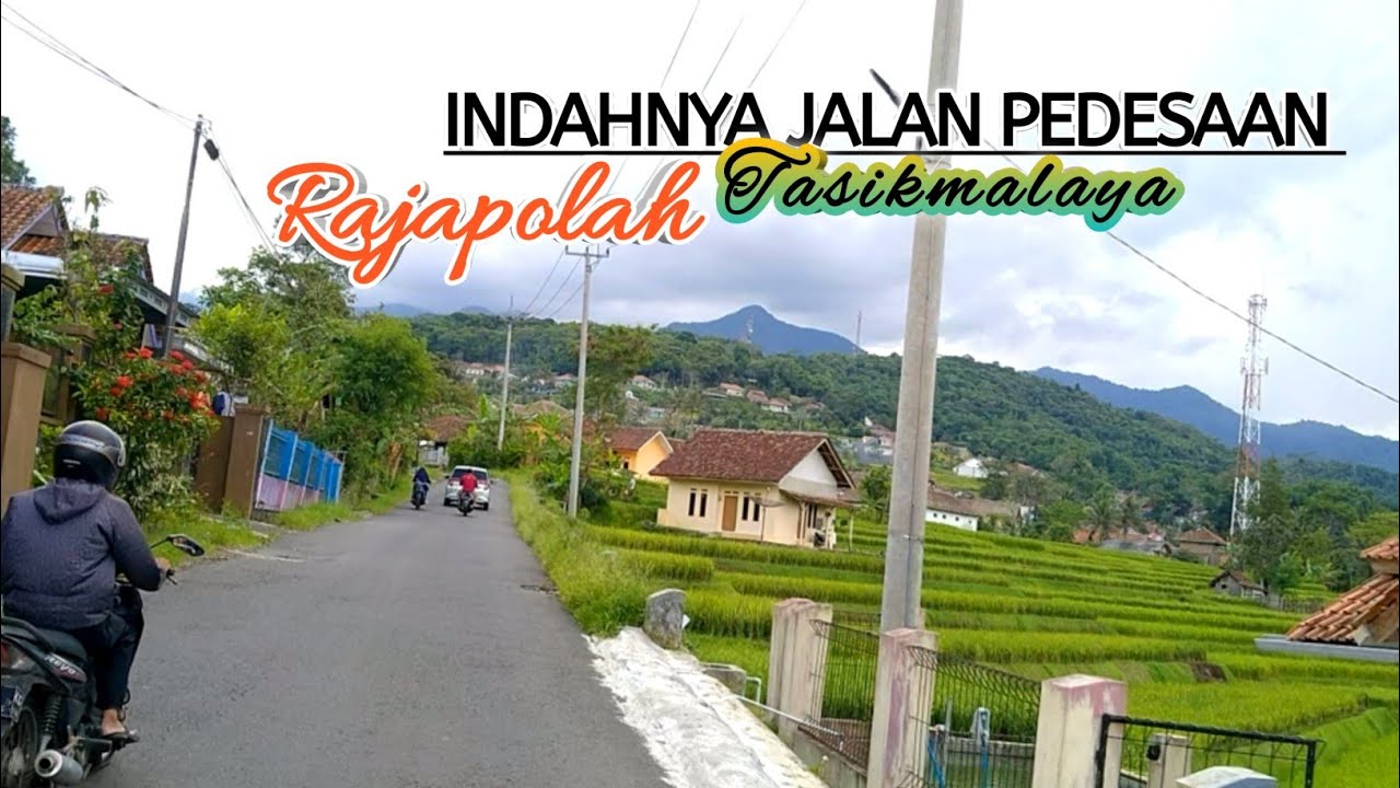 Pemandangan Indah Jalan Pedesaan Rajapolah Tasikmalaya