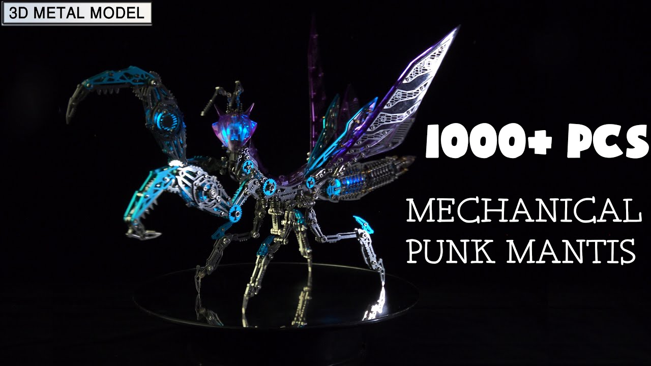 Mechanical Punk Mantis 3D Metal Model Kits DIY 1000+PCS