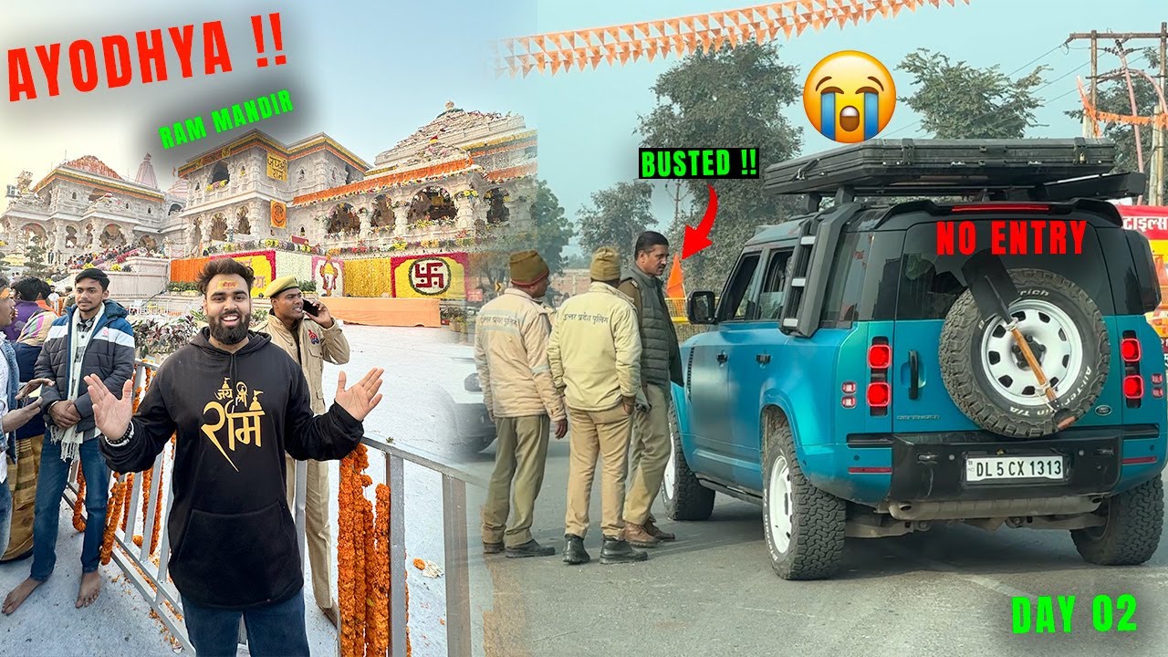 Police Ne Roka🥺Hume Ram Mandir🙏🏻Jane se But Phoch Hi Gaye AYODHYA❤️ !!
