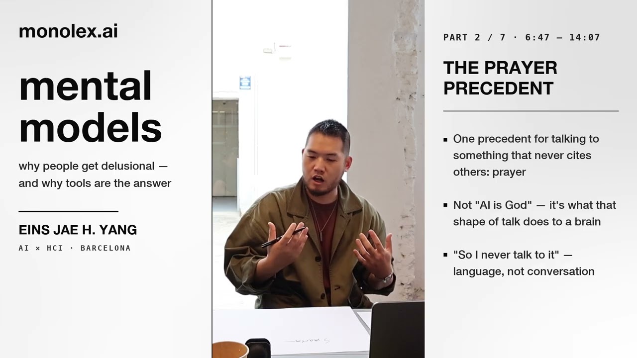 A Mental Model for AI: Delusion, Language, and the Tools You Build | Eins Jae H. Yang
