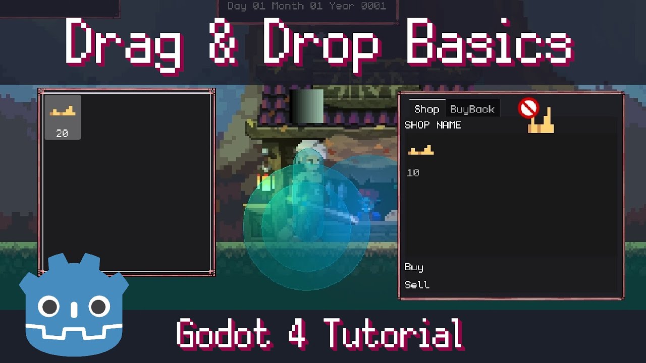 Drag and Drop Send Data Between UI Controls - Godot 4 Gdscript Tutorial