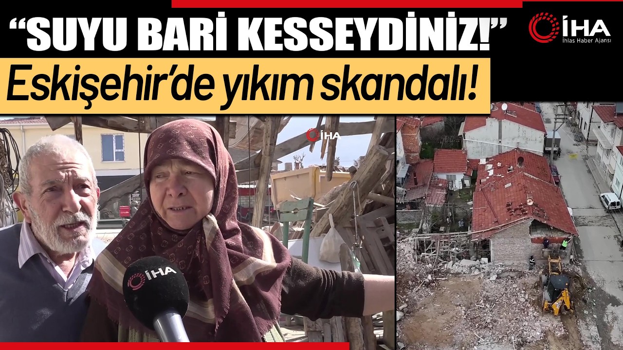 Eskişehir'de İlginç Kaza; Belediye Ekipleri Yaşlı Çiftin Evini Adeta Başına Yıktı