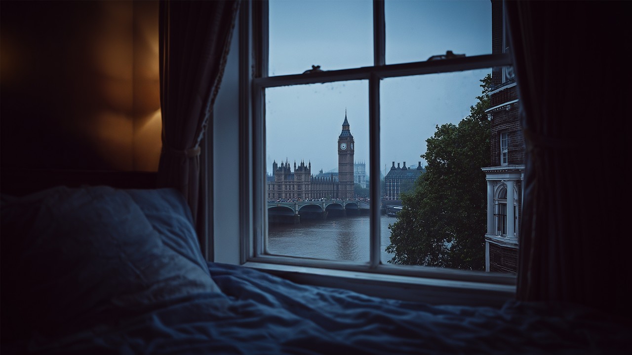 Relaxing Summer Rain In London🌧️ Rain Ambience For Reading, Sleeping, Etc.