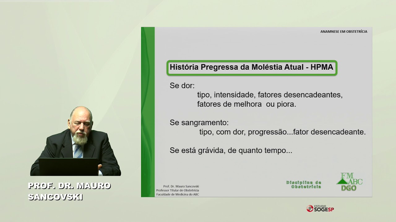 51 DR MAURO SANCOVSKI   ANAMNESE EM OBSTETRICIA 1 PGM