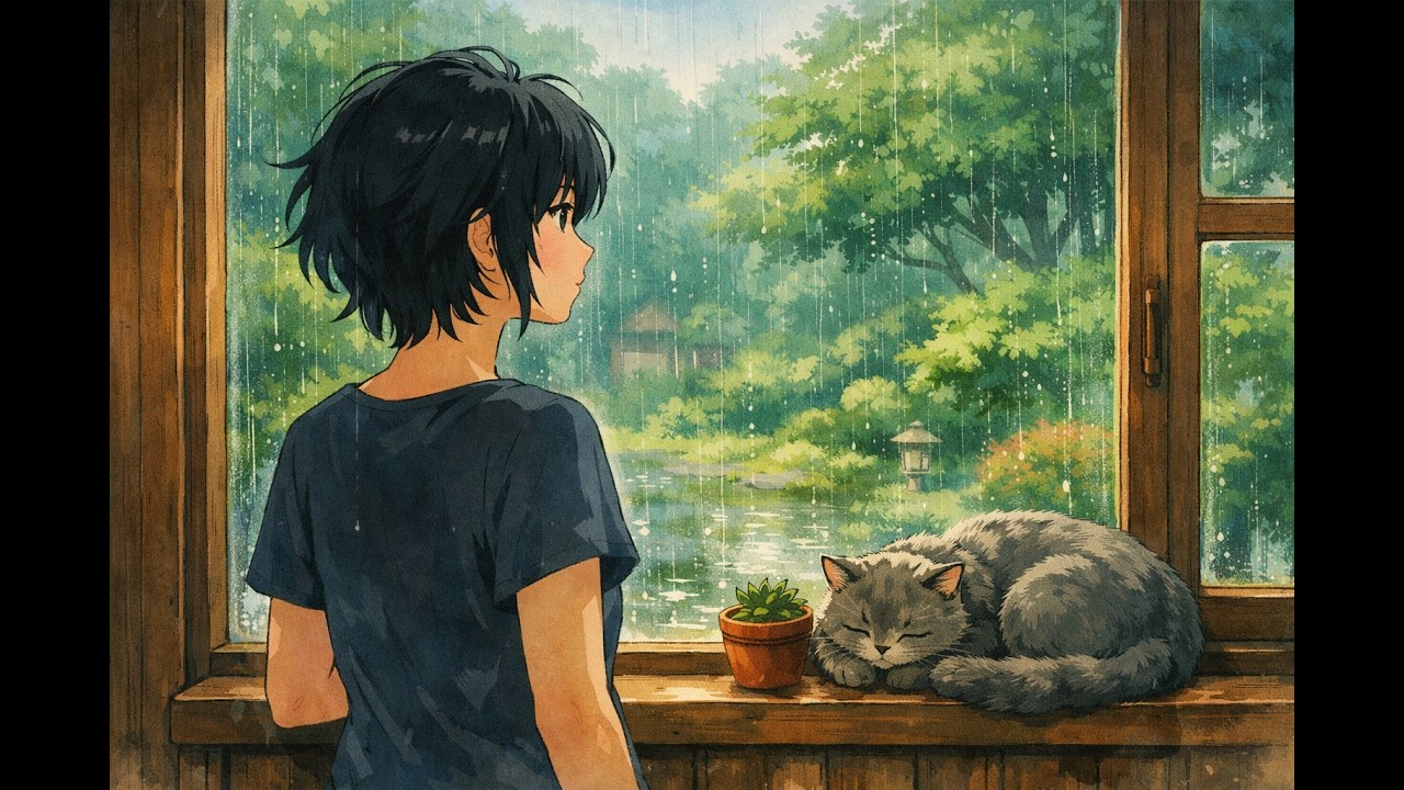 You're spending a rainy afternoon in a Ghibli movie (Visual Story)