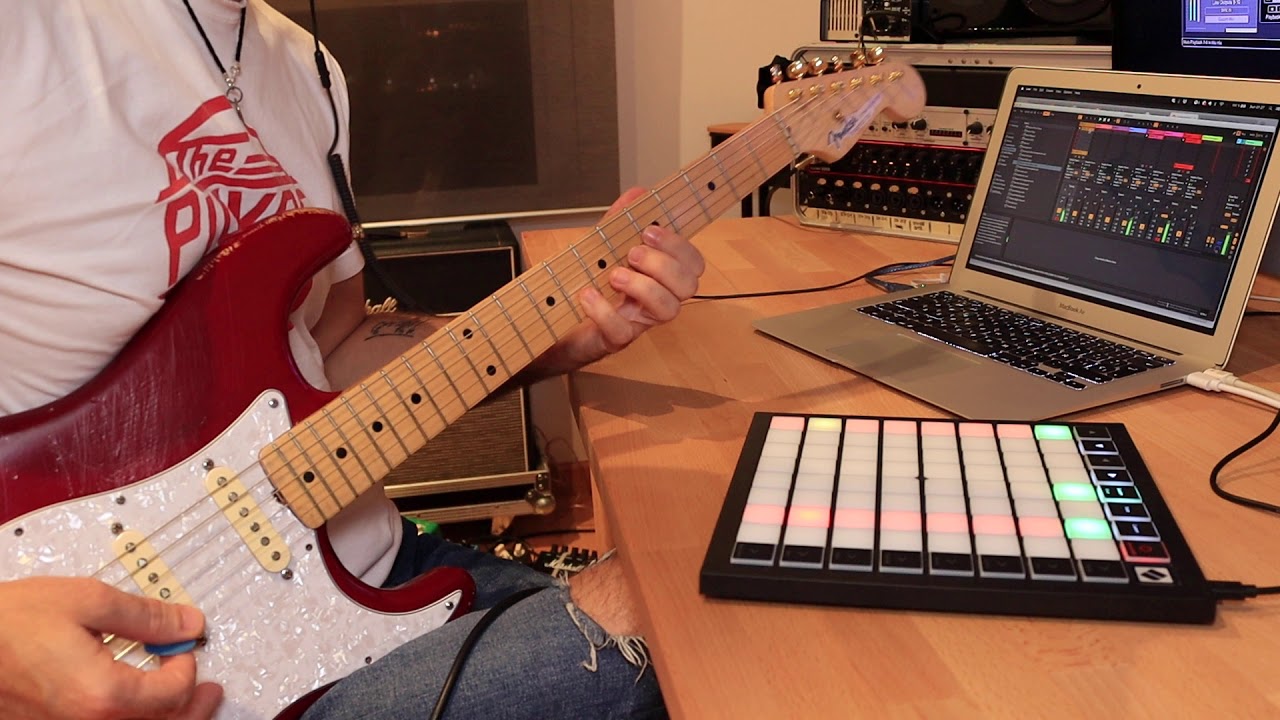 Novation Launchpad X & Ableton Live Guitar Looping Jam - First Try!