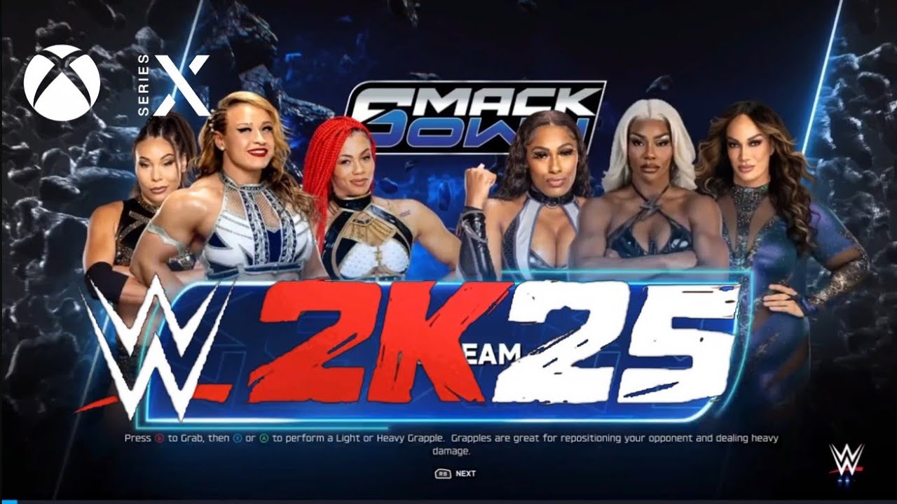 6 Woman Tag Jordynne Grace/B Fab/Michin vs Jade Cargill/Nia Jax/Lash Legend @ SmackDown WWE 2K25
