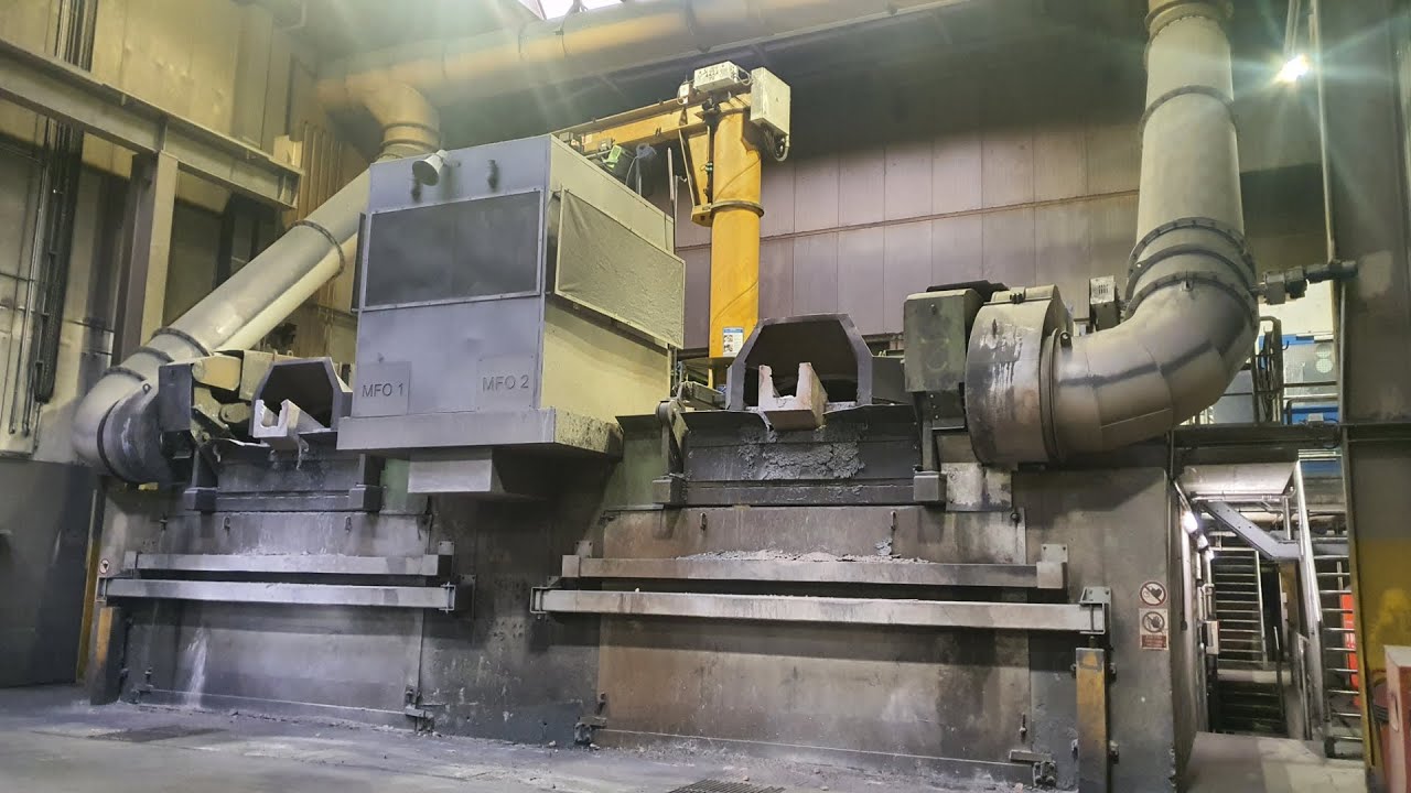 A13-1.1: MF-Induction furnace  2x8 t, with  2 charging conveyors