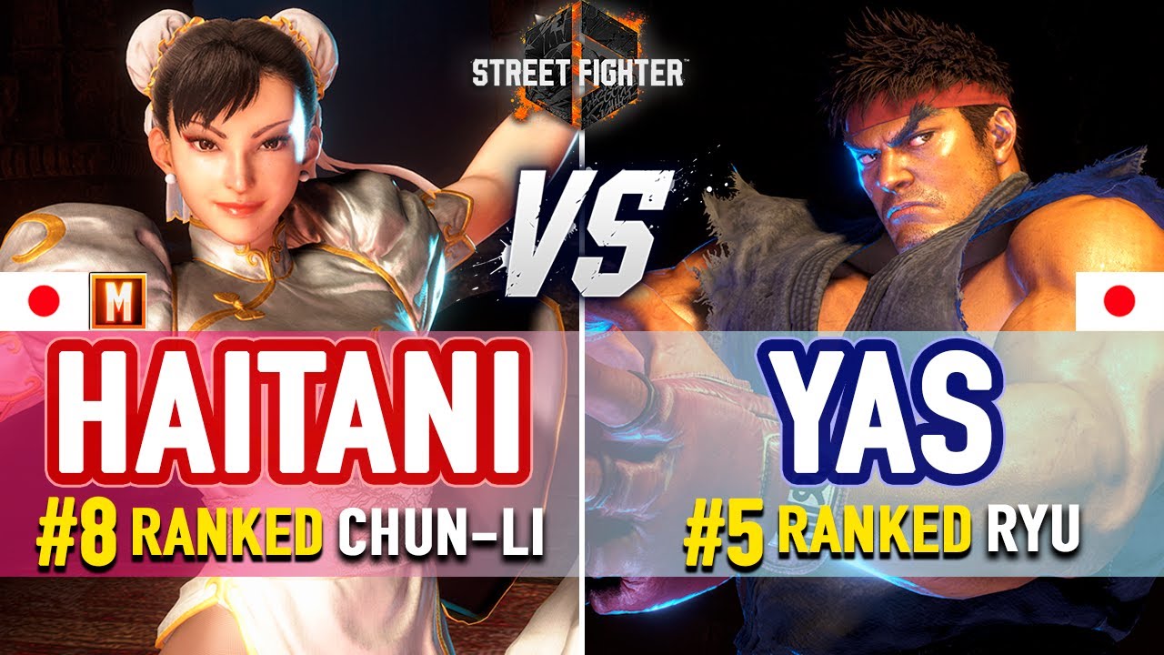 SF6 🔥 Haitani (#8 Ranked Chun-Li) vs YAS (#5 Ranked Ryu) 🔥 SF6 High Level Gameplay