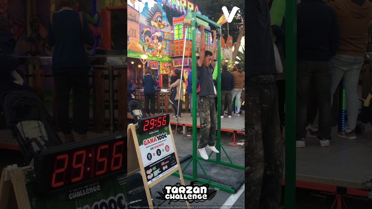 HANG CHALLENGE! SANTA FAZ, ALICANTE, SPAIN (ESPA&Ntilde;A).  HANG ON THE BAR FOR 100  SEC! TARZAN CHALLENGE