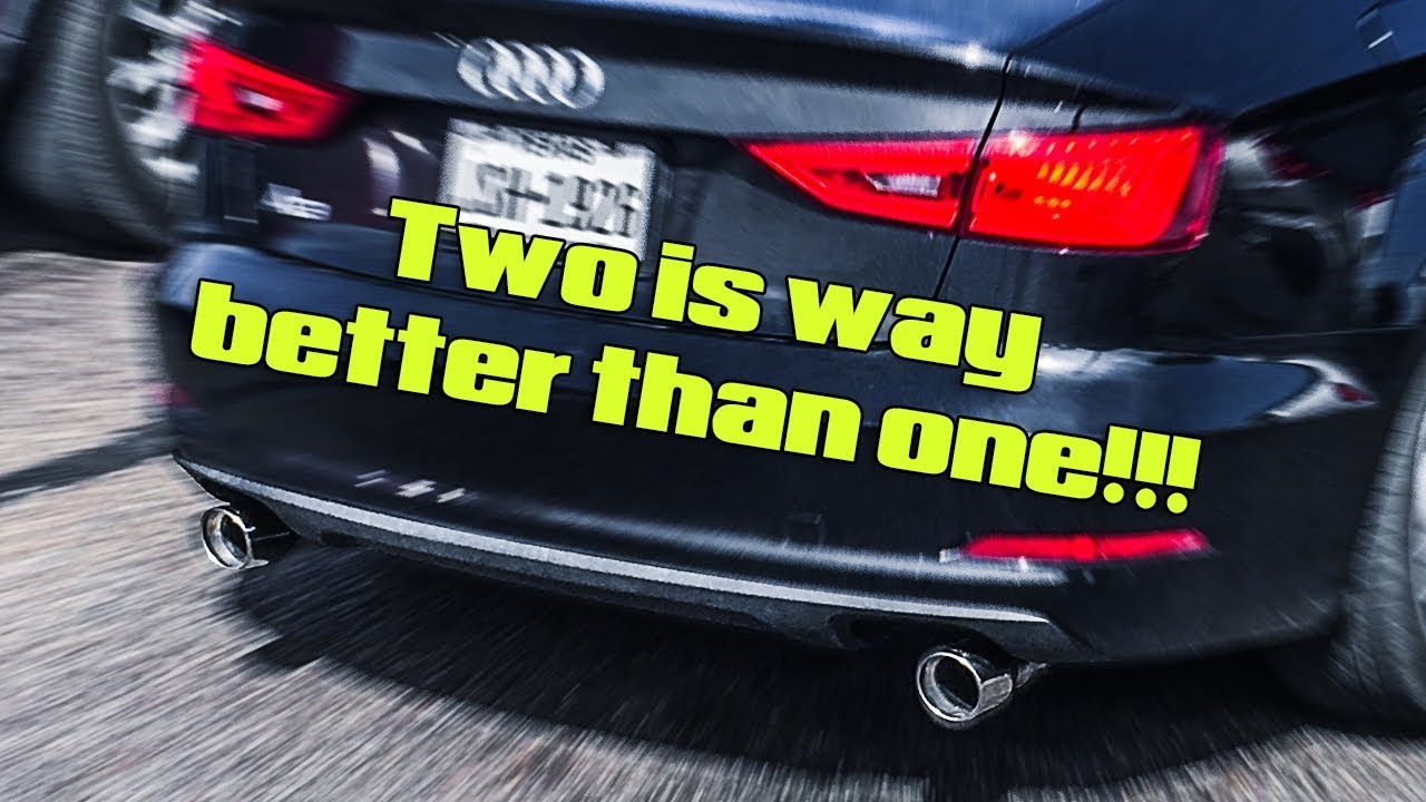 2015 Audi A3 1.8T gets a 2.0T Quattro Borla Exhaust... Oops.
