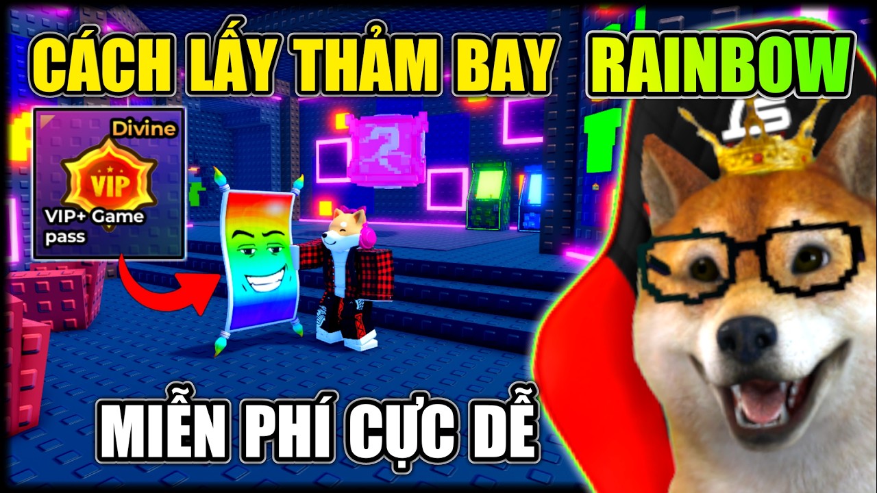 Cách Lấy Thảm Bay RAINBOW Miễn Phí Cực Dễ Trong Escape Tsunami For Brainrots | Roblox
