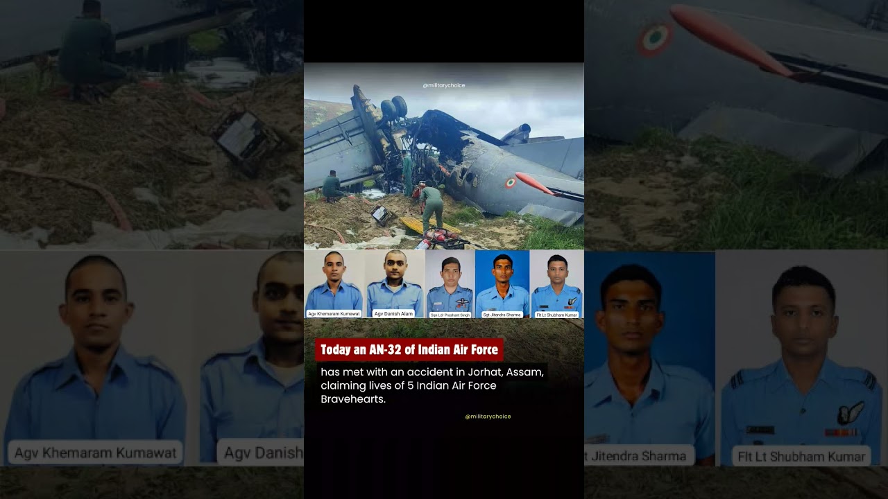 An AN-32 of Indian Air Force has met with an accident in Jorhat, Assam #shorts #indianairforce