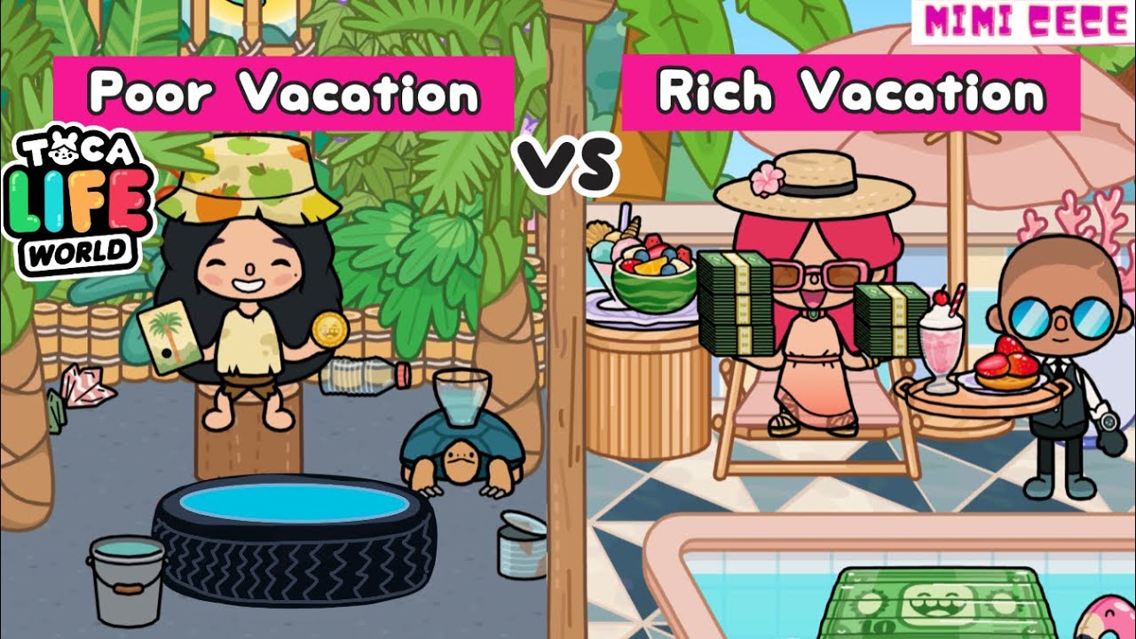 DU LỊCH KIỂU GIÀU 💰 vs. DU LỊCH KIỂU NGHÈO 🫘 | RICH VACATION vs. POOR VACATION in Toca Life World