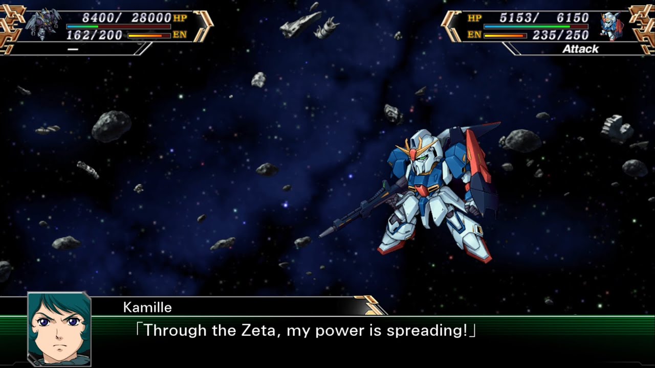 SRW V (4K) : Zeta Gundam All Attacks / Kamille Bidan