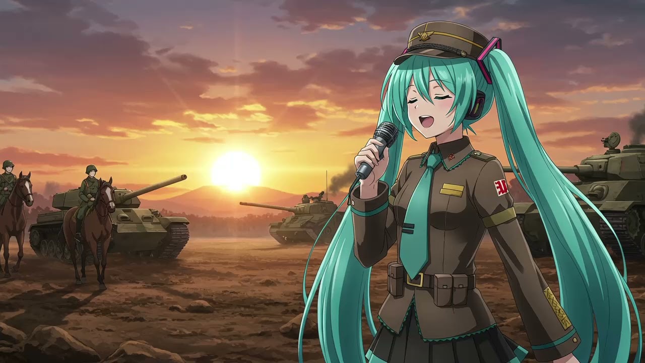 【初音ミク】暁に祈る（フルコーラス6番）【古関裕而・戦時歌謡】