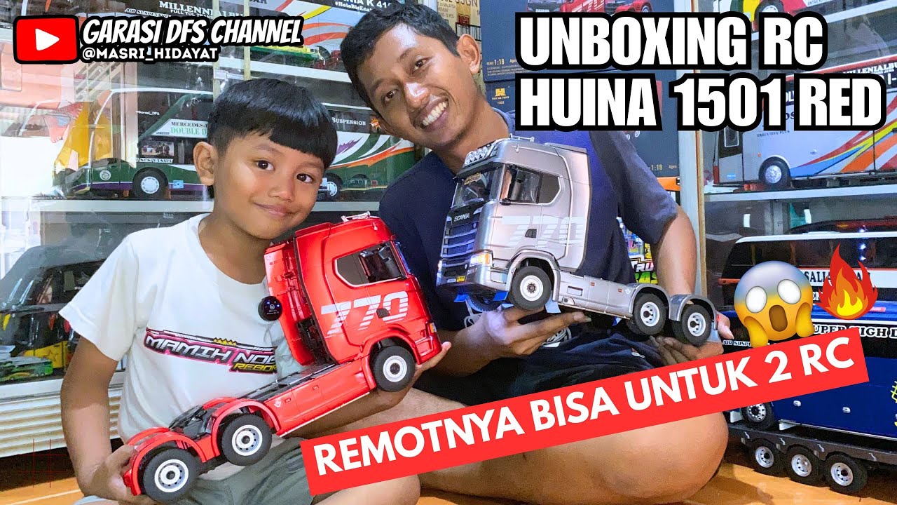 UNBOXING RC HUINA 1501 1502 SCANIA RED 🔥🔥 | GARASI DFS CHANNEL