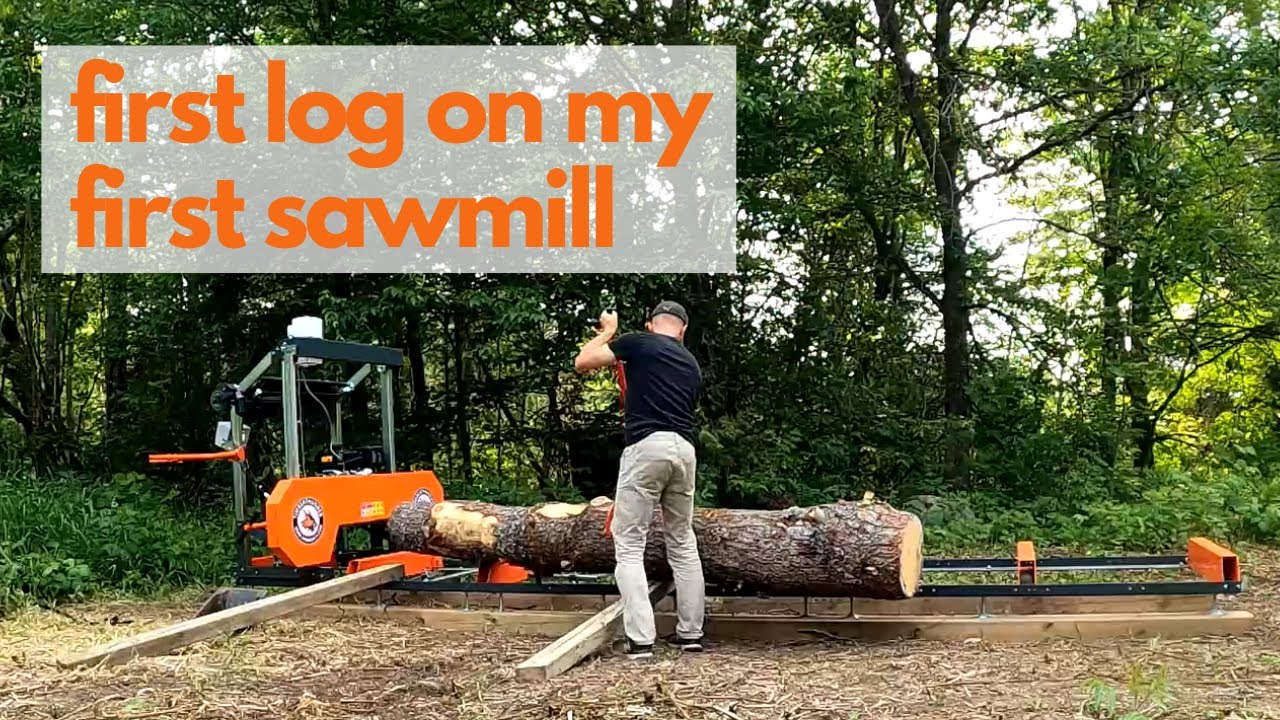 Sawmilling My First Log Ever! Rima 31G Sawmill