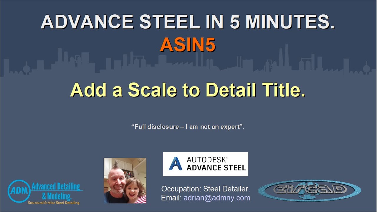 ADVANCE STEEL IN 5 - Add a scale to a detail view.