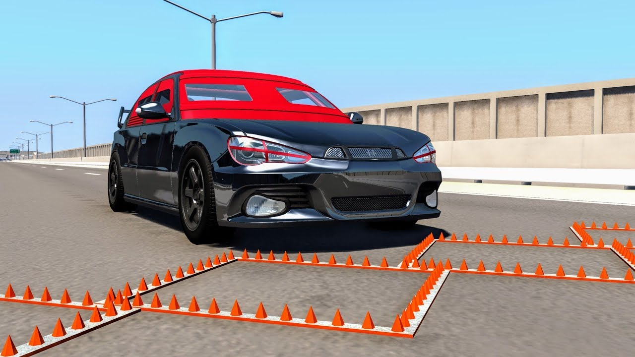 Massive Spike Strip Pileup Crashes #5 – BeamNG Drive | CrashBoomPunk