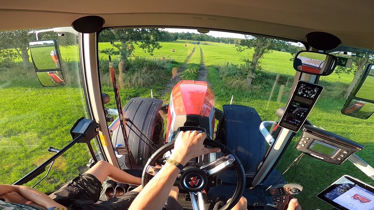 Cab View | NEW Massey Ferguson 8S.245 | Fertilizing Grass
