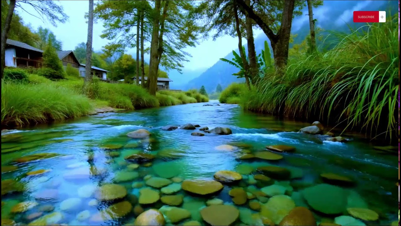 Total Calm Escape — Gentle Spa Piano & River Water Sounds | 10 Hours