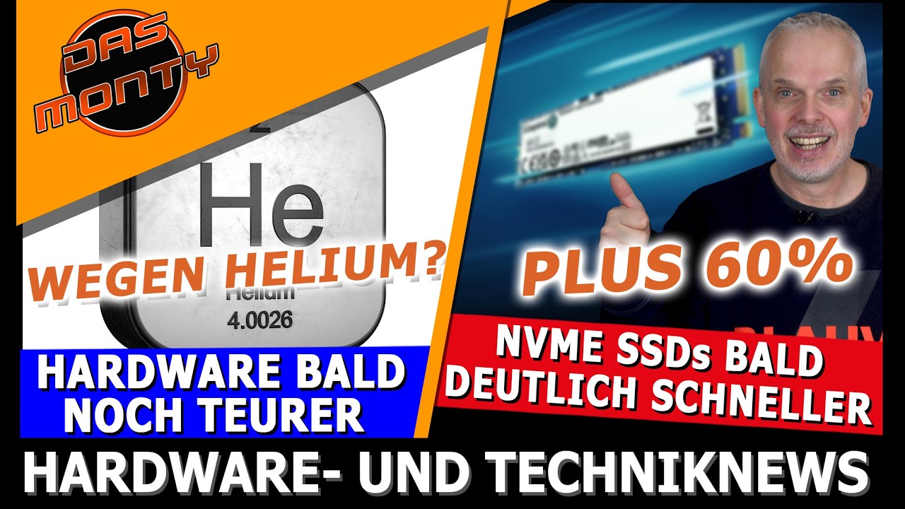 Mehr FPS für RTX 5000-Grafikkarten | NVME-SSDs +60% Performance | Hardware teurer durch Helium?