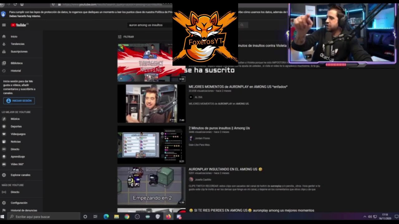 Auronplay reacciona a 2 minutos de insultos a violeta