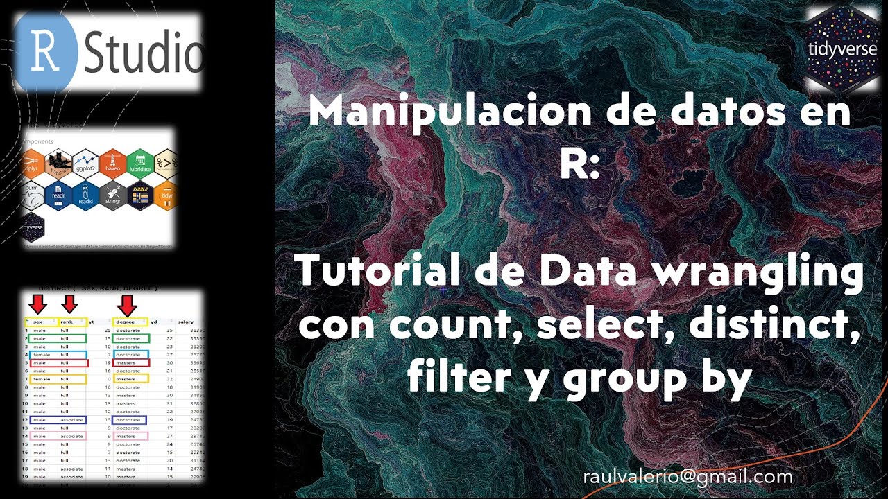 Tutorial Manipulacion de datos con R: Count Distinct Filter Group by | Estadistica | Data wrangling