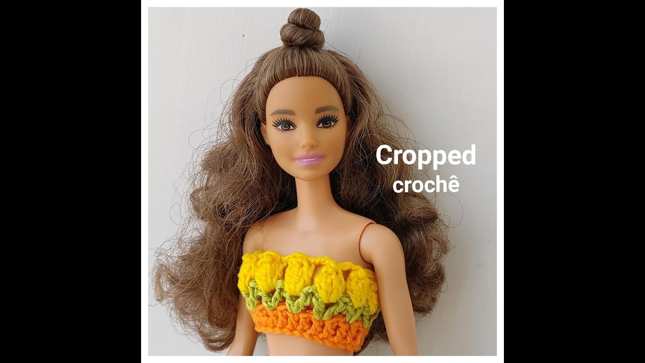 Cropped em crochê para Barbie - passo a passo
