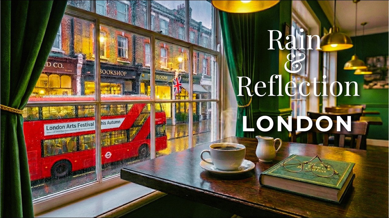 Rain & Reflection – London ☕ | Cozy Café Music for Focus & Relaxation (60 min)