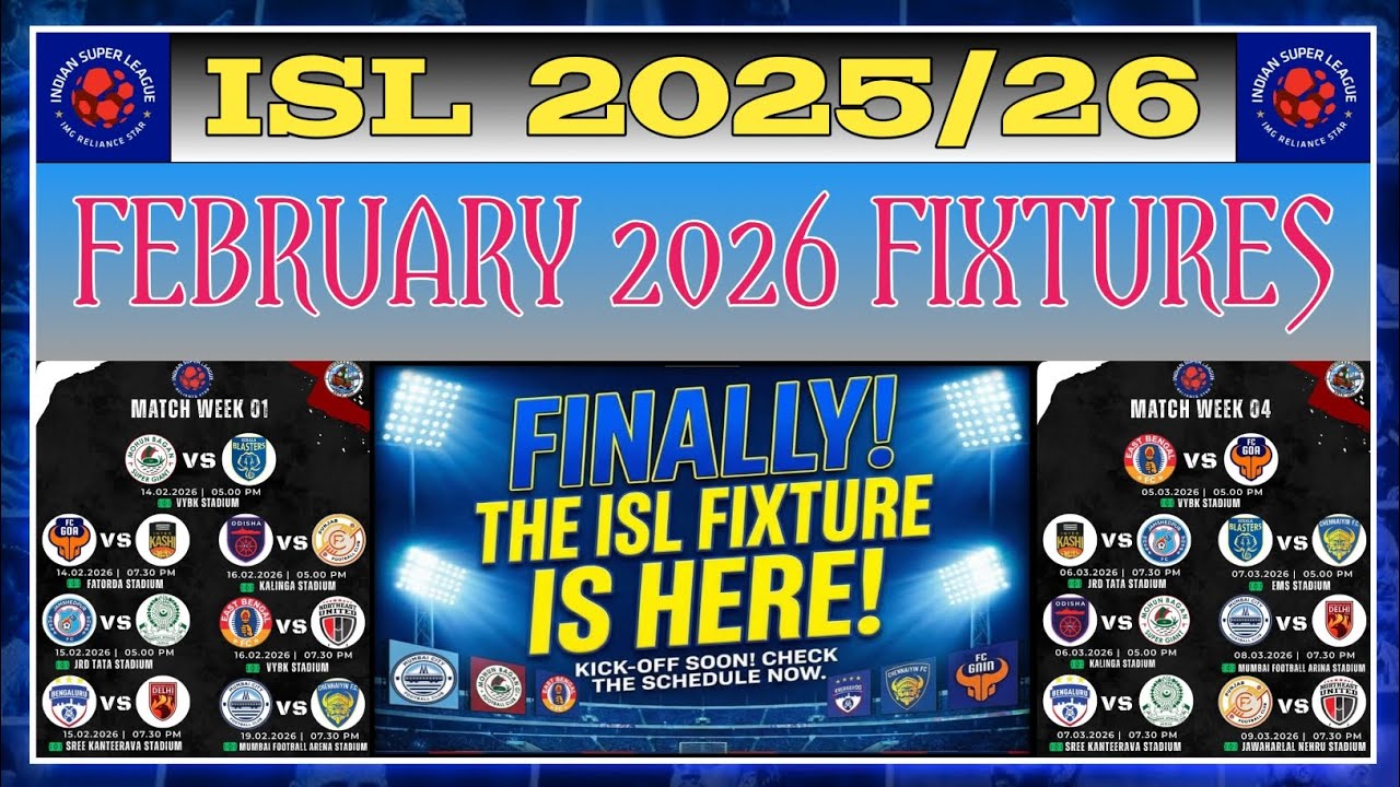 || INDIAN SUPER LEAGUE 2025/26 || ALL MATCHES OF FEBRUARY 2026 || #indiansuperleague