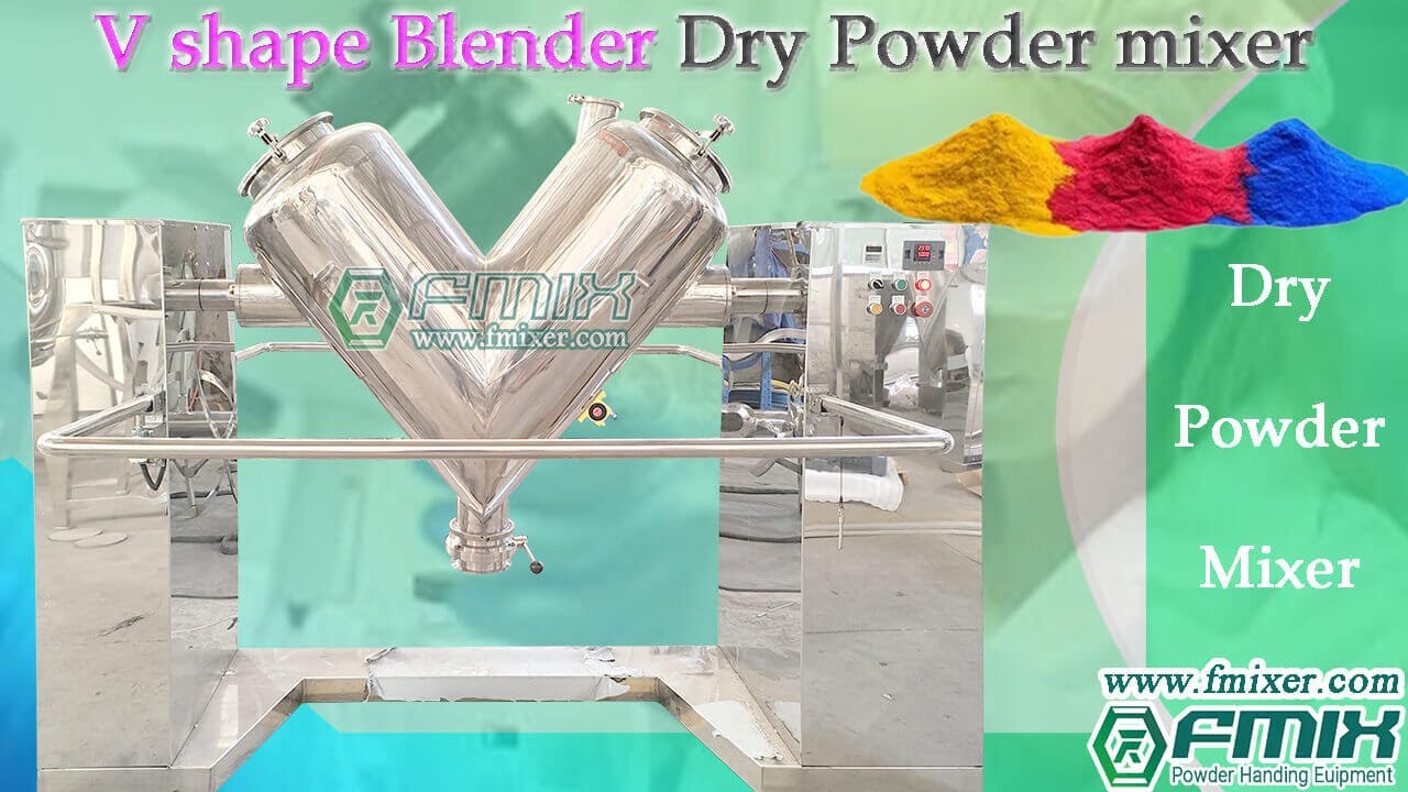 Stainless steel v blender dry powder mixer with variable speed adjustable
