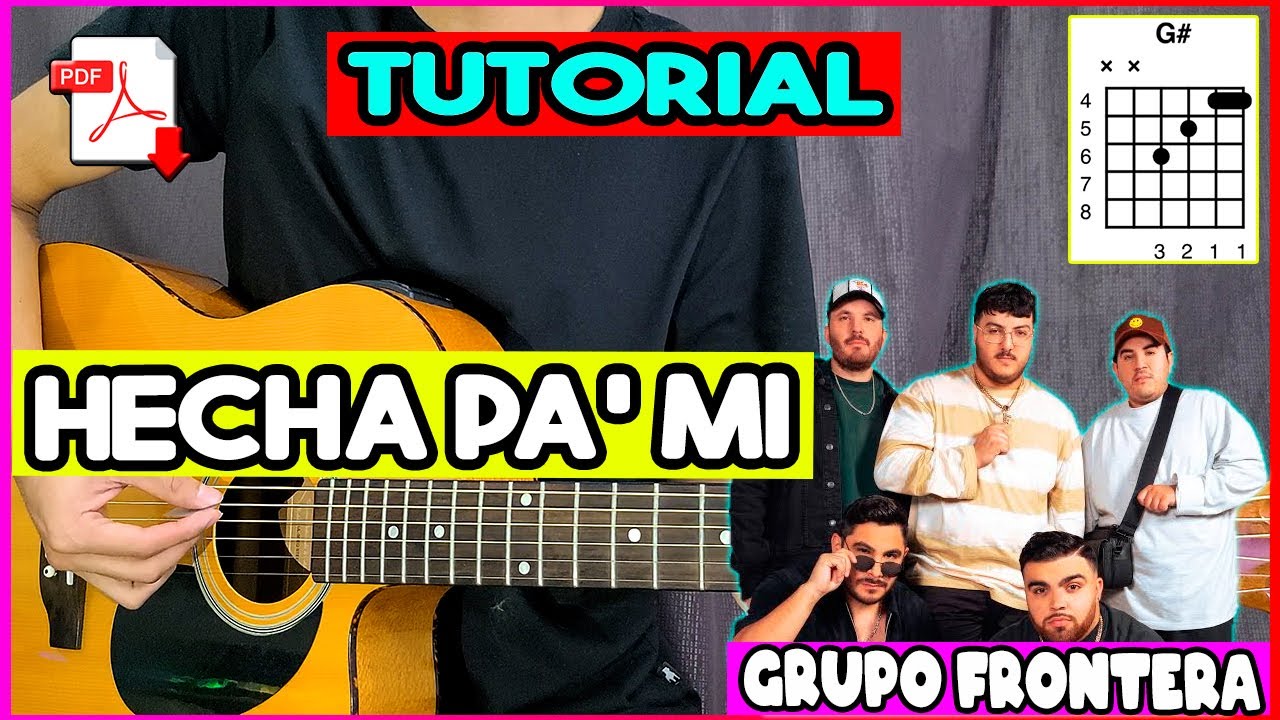 [TUTORIAL] Hecha Pa' Mi Grupo Frontera Guitarra Acordes