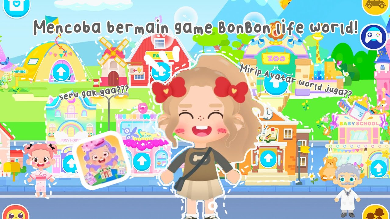 Mencoba bermain game BonBon life world 🙇🏻‍♀️🌷 !, seru ga yaa?? || BonBon life world Indonesia