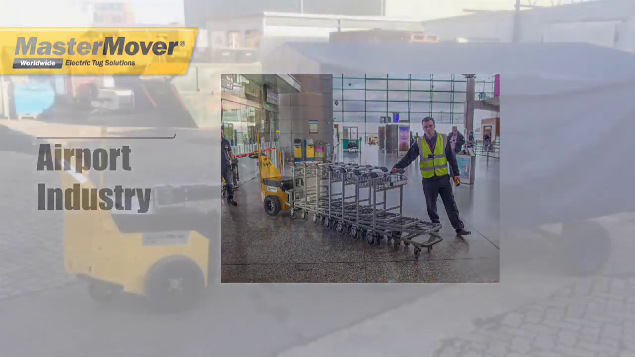 Electric Tug or Tugger for Airport Trolleys Baggage Carts  Roll Cages MasterMover AT400 HD Video