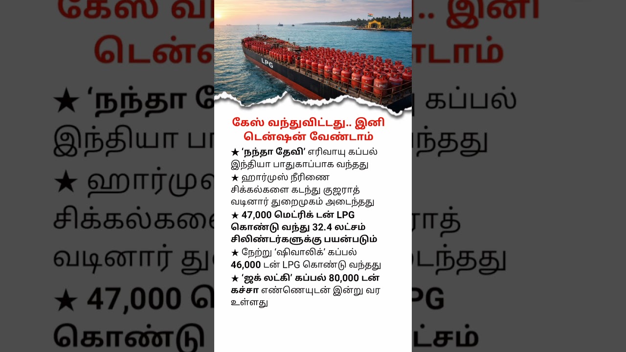 Gas Supply Reaches India | No More Tension | LPG Ship Update 2026