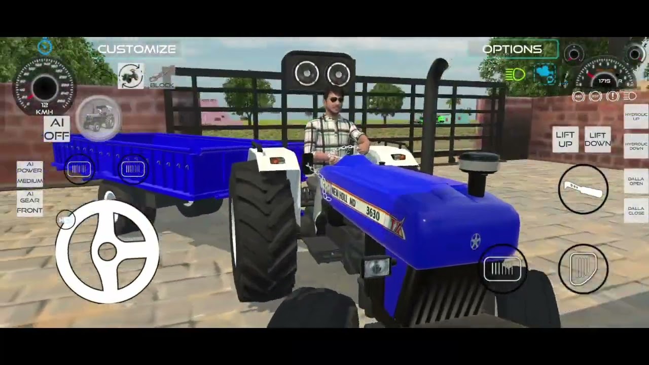 Real Tractor Farming Simulator GameplayTractor Driving Game – Hard Level ChallengeIndian TractorGame