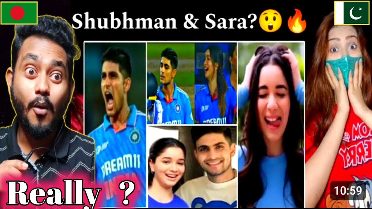 Shubman Gill _ Sara Tendulkar----__ Indian Cricketers Attitude 😈 @Mask Girl Reactions 🥰