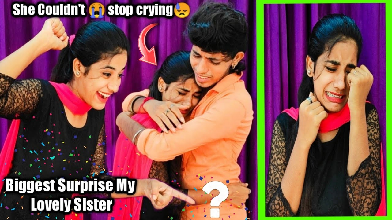 SURPRISING OUR LITTLE SISTER VERY 😭EMOTIONAL SHE CRIED😥