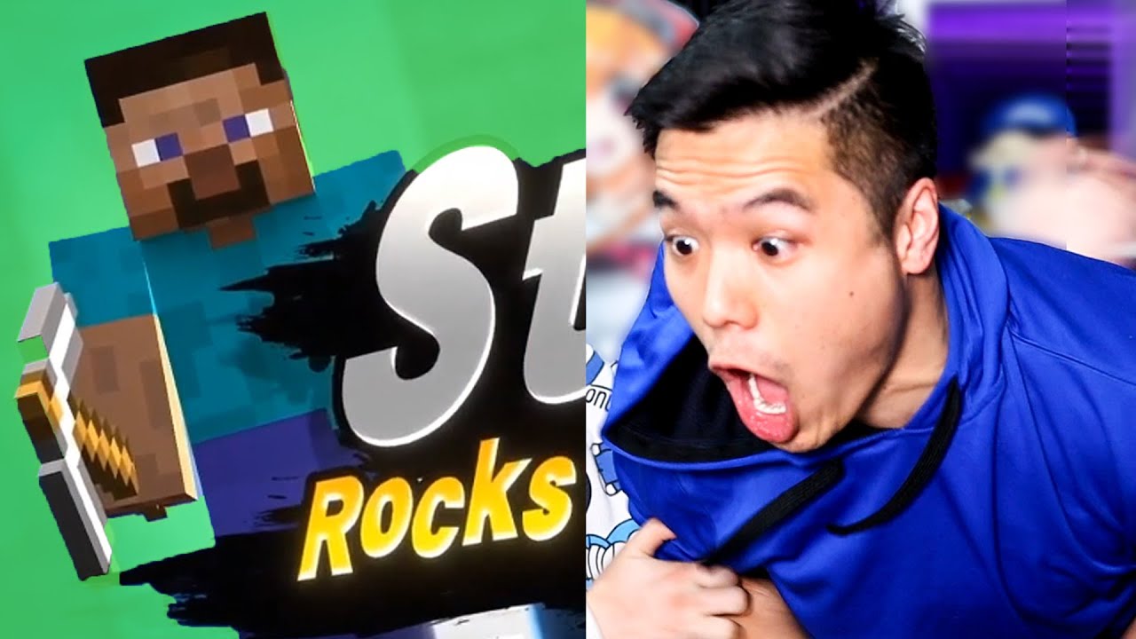 REACTING TO MINECRAFT STEVE IN SMASH!!!!!