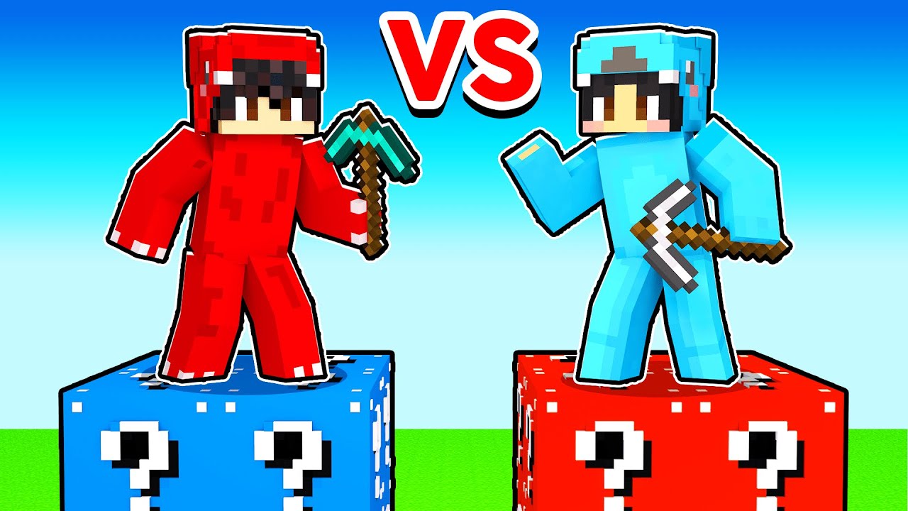 Playing a LUCKY BLOCK TOWER RACE in Minecraft!