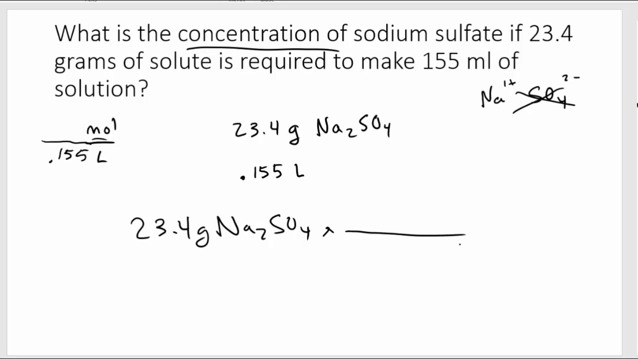 Solving for Concentration - Solutions